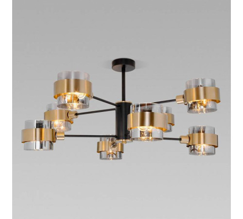 Люстра на штанге Eurosvet Arcada 70127/8 черный/дымчатый