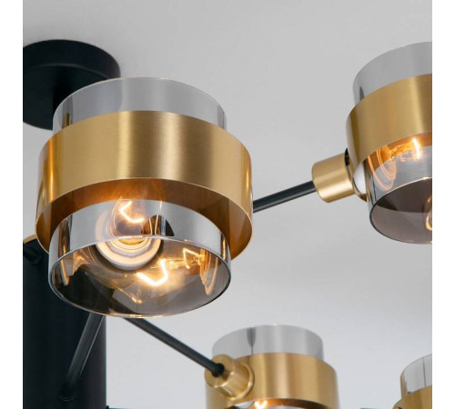 Люстра на штанге Eurosvet Arcada 70127/8 черный/дымчатый