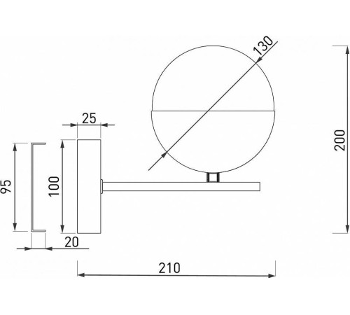 Бра Eurosvet Nuvola 70129/1 латунь