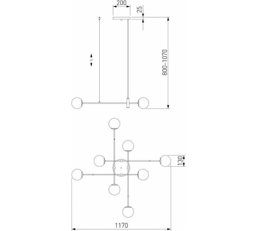 Подвесная люстра Eurosvet Planet a062029
