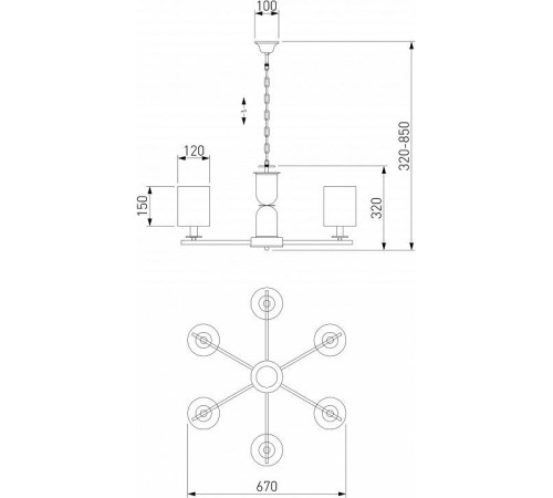 Подвесная люстра Eurosvet Caprera a063858