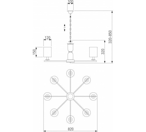 Подвесная люстра Eurosvet Caprera a063860