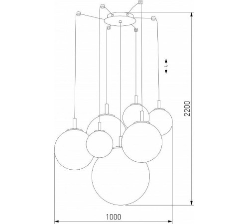 Подвесная люстра TK Lighting Cadix 4608 Cadix Gold