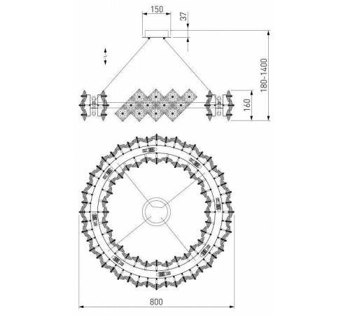 Подвесной светильник Bogate's Rubis 371 Strotskis