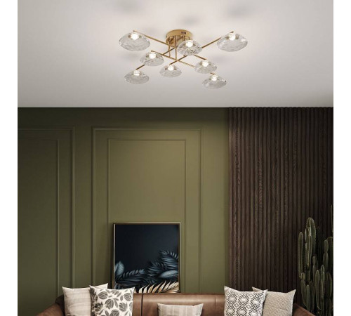 Потолочная люстра Eurosvet Ripple 50389 LED латунь