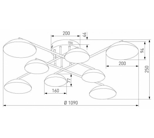 Потолочная люстра Eurosvet Ripple 50389 LED латунь