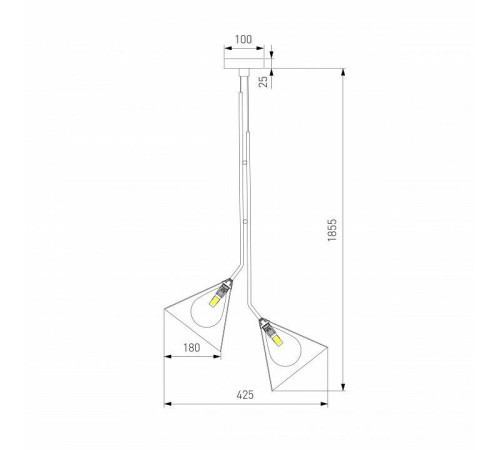 Подвесная люстра Eurosvet Enigma 70161/3 черный