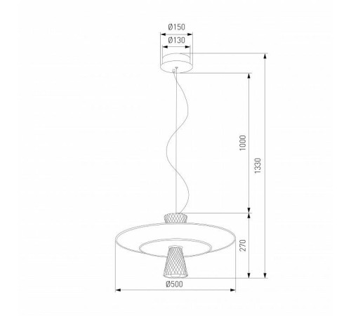 Подвесной светильник Eurosvet Titania 40029/1 LED белый