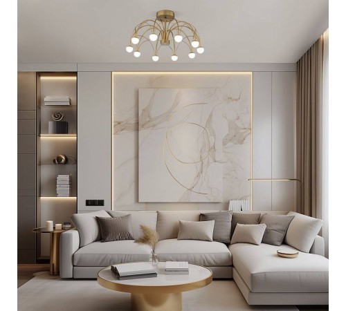 Люстра на штанге Eurosvet Ragno 90031/10 LED золото