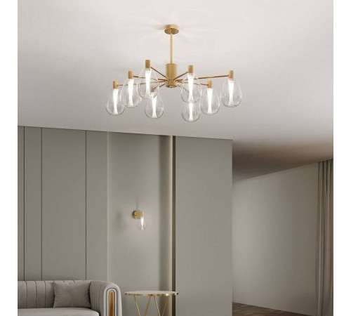 Люстра на штанге Eurosvet Magma 60175/8 латунь