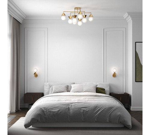 Люстра на штанге Eurosvet 302002/8 латунь Smart