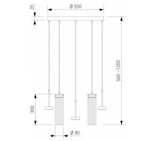 Подвесная люстра Eurosvet Quarzo 301102 LED латунь