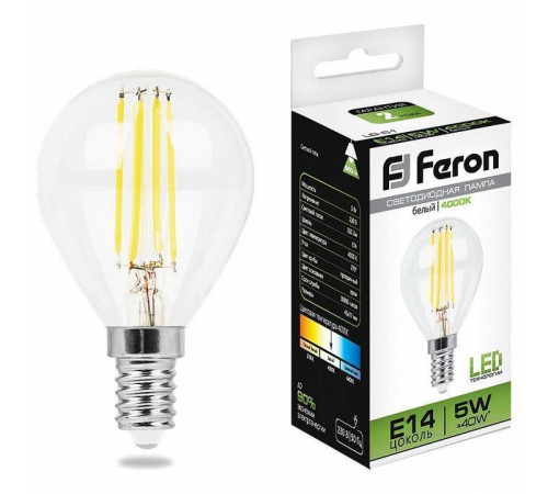 Лампа светодиодная Feron Saffit LB-61 E14 5Вт 4000K 25579
