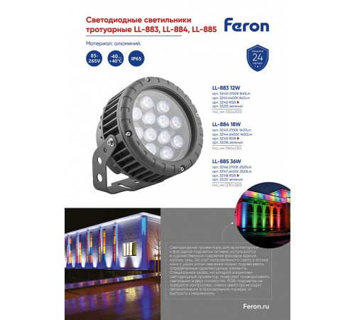 Настенно-потолочный прожектор Feron 32237