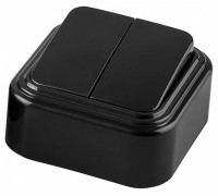 Выключатель двухклавишный Stekker Брест 32745