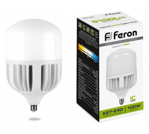 Лампа светодиодная Feron LB-65 E27-E40 100Вт 4000K 38219