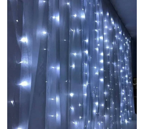 Занавес световой Feron CL24 2x1.5 м 160 LED теплый белый черный провод 41627