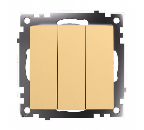 Выключатель трехклавишный без рамки Stekker Катрин 49219