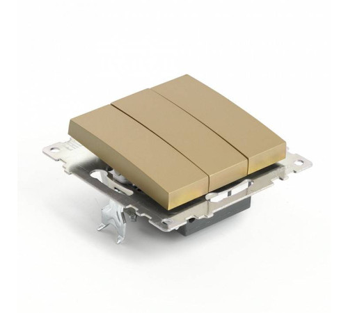 Выключатель трехклавишный без рамки Stekker Катрин 49219