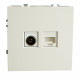 ТВ-розетка и розетка Ethernet RJ-45 без рамки Stekker RST00-5106-01 49872