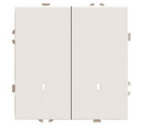 Выключатель двухклавишный без рамки Stekker Эмили 49890