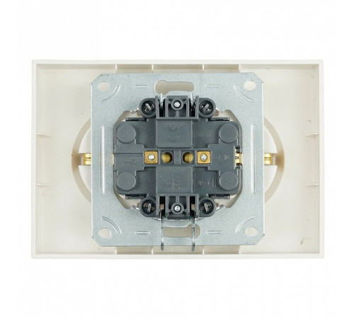 Розетка двойная с заземлением и со шторкой, без рамки Stekker RST16-5114-08 49908