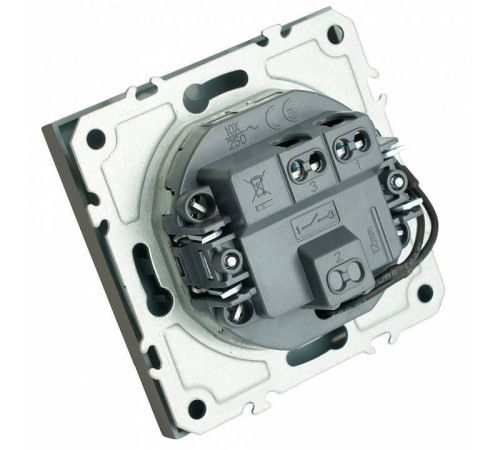 Выключатель одноклавишный с подсветкой без рамки Stekker Эмили 49941