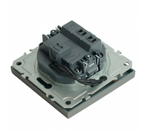 Выключатель одноклавишный с подсветкой без рамки Stekker Эмили 49941