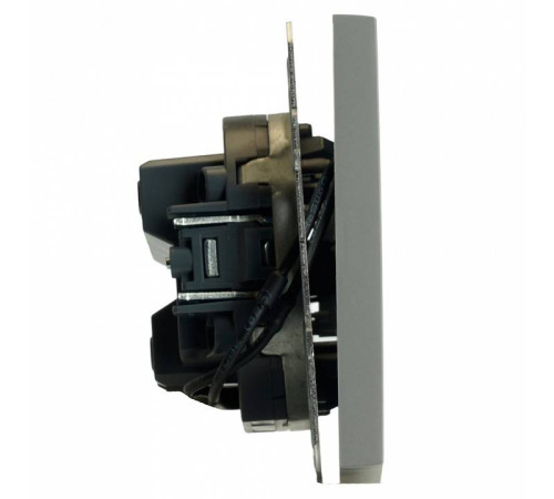 Выключатель одноклавишный с подсветкой без рамки Stekker Эмили 49941