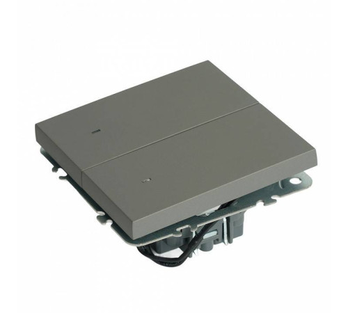 Выключатель двухклавишный с подсветкой без рамки Stekker Эмили 49942