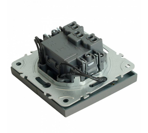 Выключатель двухклавишный с подсветкой без рамки Stekker Эмили 49942