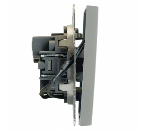 Выключатель двухклавишный с подсветкой без рамки Stekker Эмили 49942