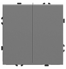 Выключатель двухклавишный без рамки Stekker Эмили 49947