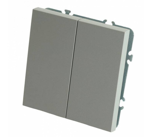 Выключатель двухклавишный без рамки Stekker Эмили 49947