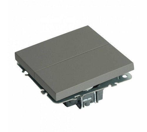 Выключатель двухклавишный без рамки Stekker Эмили 49947