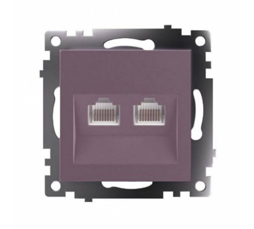 Розетка двойная Ethernet RJ-45 без рамки Stekker Катрин 50006