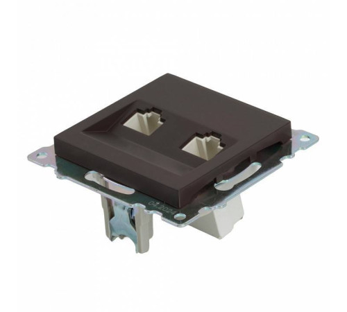 Розетка двойная Ethernet RJ-45 без рамки Stekker Катрин 50006