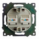 Розетка двойная Ethernet RJ-45 без рамки Stekker Катрин 50006