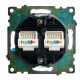 Розетка двойная Ethernet RJ-45 без рамки Stekker Катрин 50007