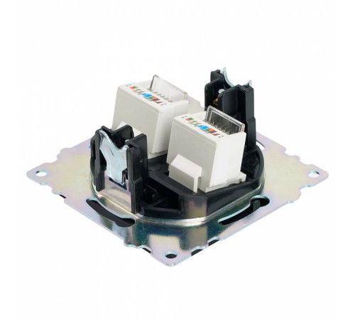 Розетка двойная Ethernet RJ-45 без рамки Stekker Катрин 50007