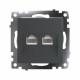 Розетка двойная Ethernet RJ-45 без рамки Stekker Катрин 50008