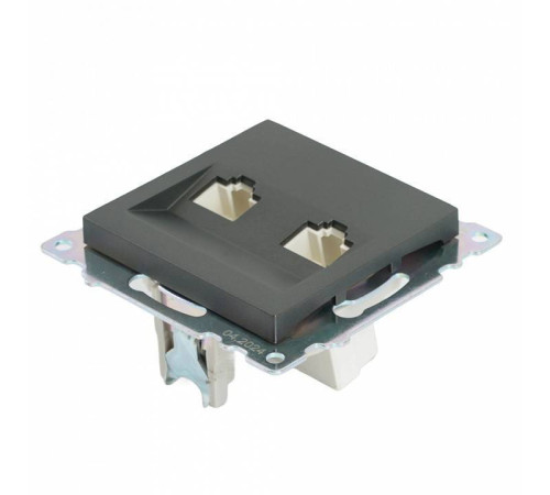 Розетка двойная Ethernet RJ-45 без рамки Stekker Катрин 50008