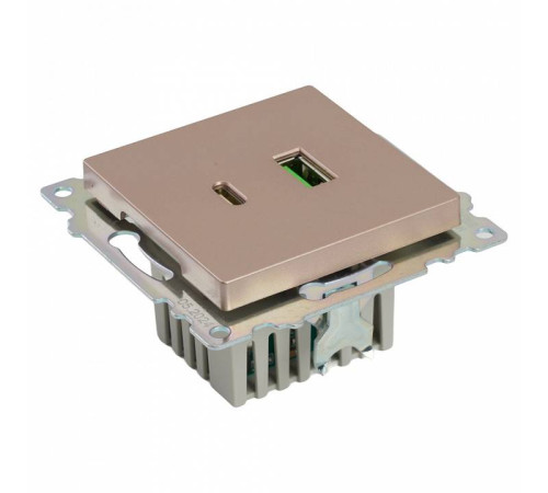 Розетка 2хUSB type A и C без рамки Stekker Катрин 50056