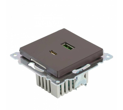 Розетка 2хUSB type A и C без рамки Stekker Катрин 50057