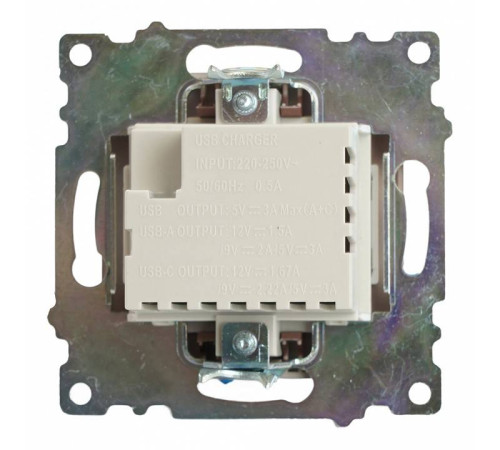 Розетка 2хUSB type A и C без рамки Stekker Катрин 50057