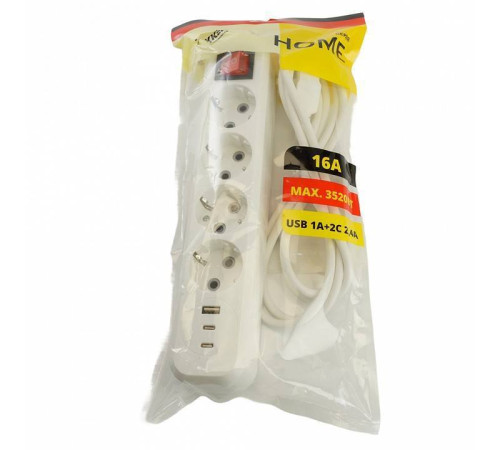 Удлинитель с выключателем Stekker Home 50141