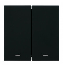 Выключатель двухклавишный с подсветкой без рамки Stekker Мия 50446