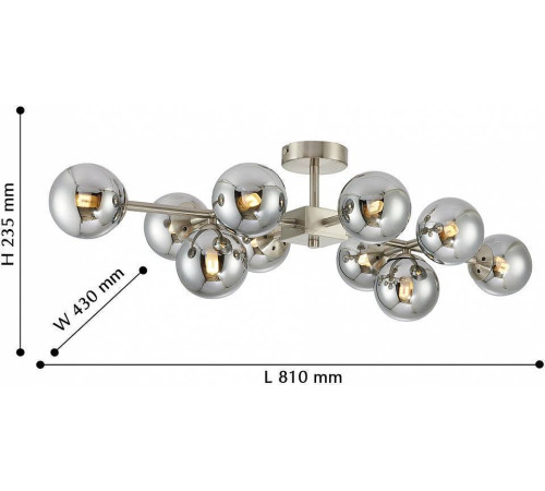 Люстра на штанге Favourite Varietas 10 ламп 2650-10U