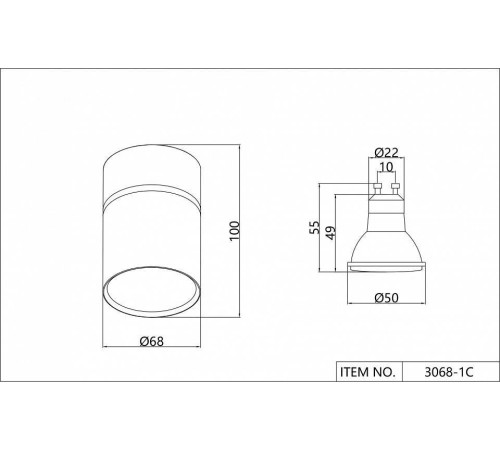 Накладной светильник Favourite Dunia 3068-1C