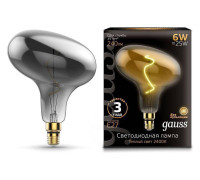 Лампа светодиодная Gauss LED Vintage Filament Flexible E27 6Вт 2400K 165802008
